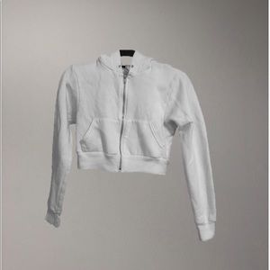 American Apparel Flex Fleece Cropped Zip Hoodie